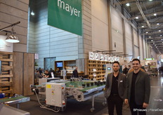 Walter Lais and Alexander Bergmann in front of the Mayer Buffer Belt. Last year, Bergmann took over the management of Mayer Planting Systems.(https://www.floraldaily.com/article/9645910/alexander-bergmann-to-take-over-management-of-mayer-planting-systems/) 